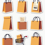 Shopping & Retail Icons - Sticker Sheet v22